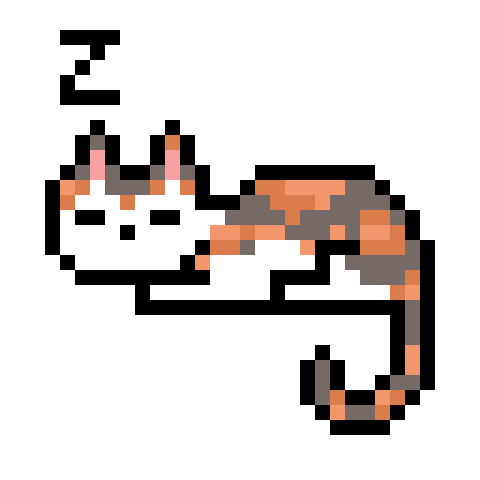 sleepy cat left